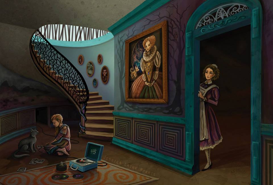 Dark Fantasy Dream Concept Art. Children's book fantasy illustration. 