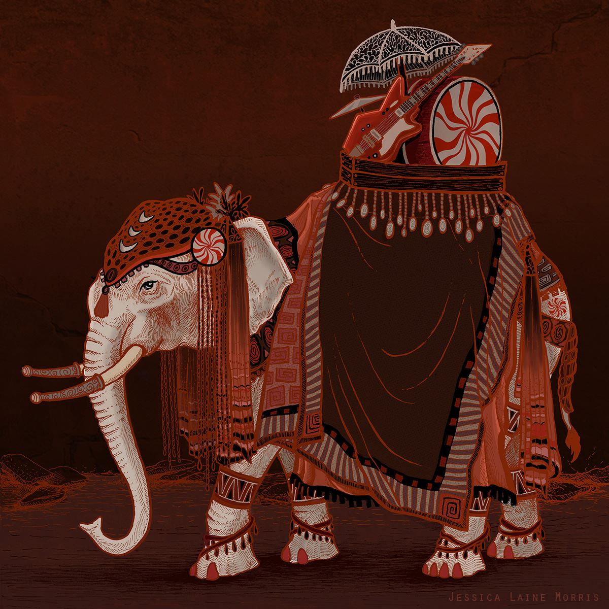 The White Stripes Elephant Album Cover Illustration