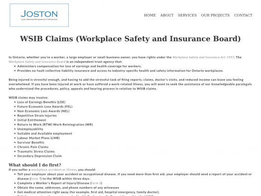 Joston - WSIB Claims