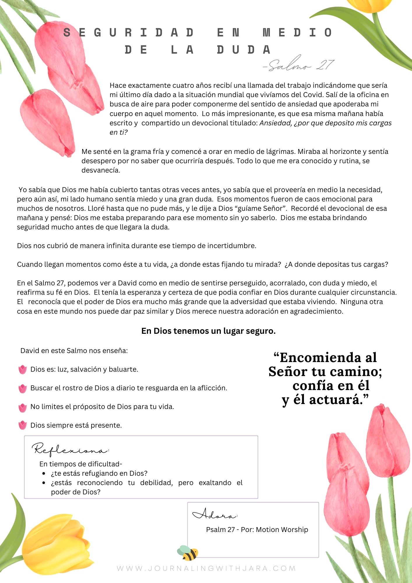Seguridad en Medio de la Duda Seguridad en Medio de la Duda