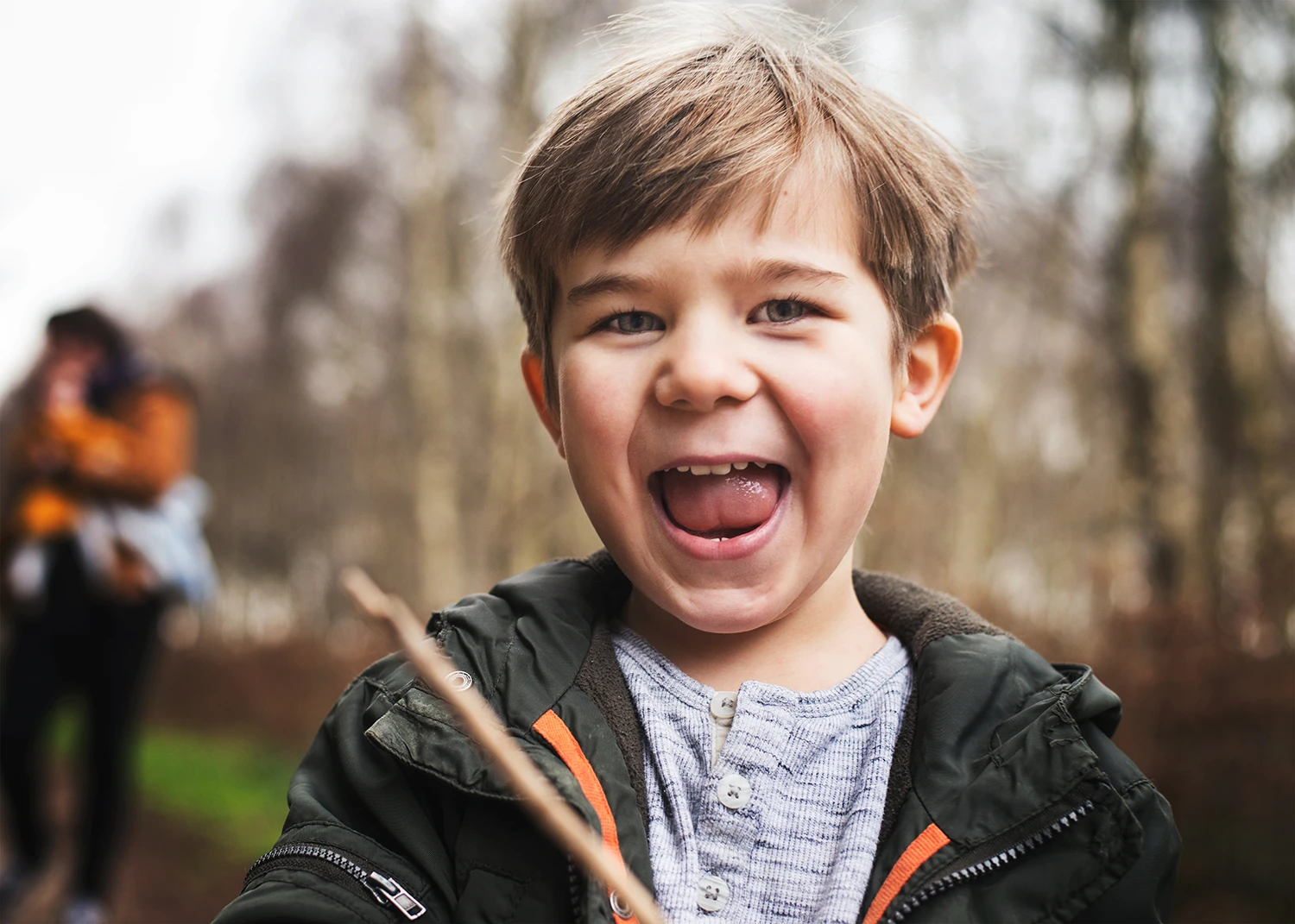 smiling boy in family photography session