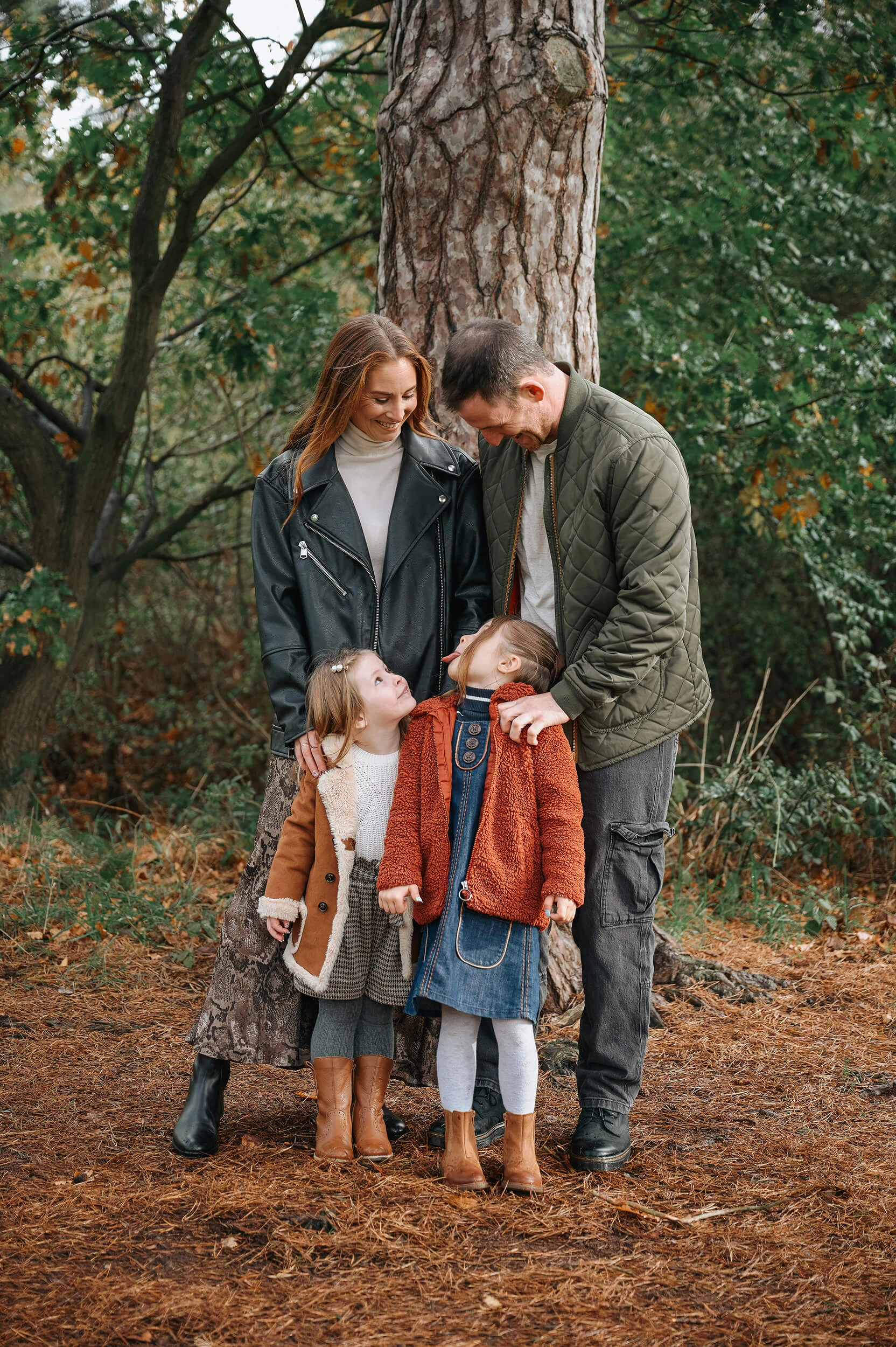 Mum and son taking a moment in nature during a family photography session