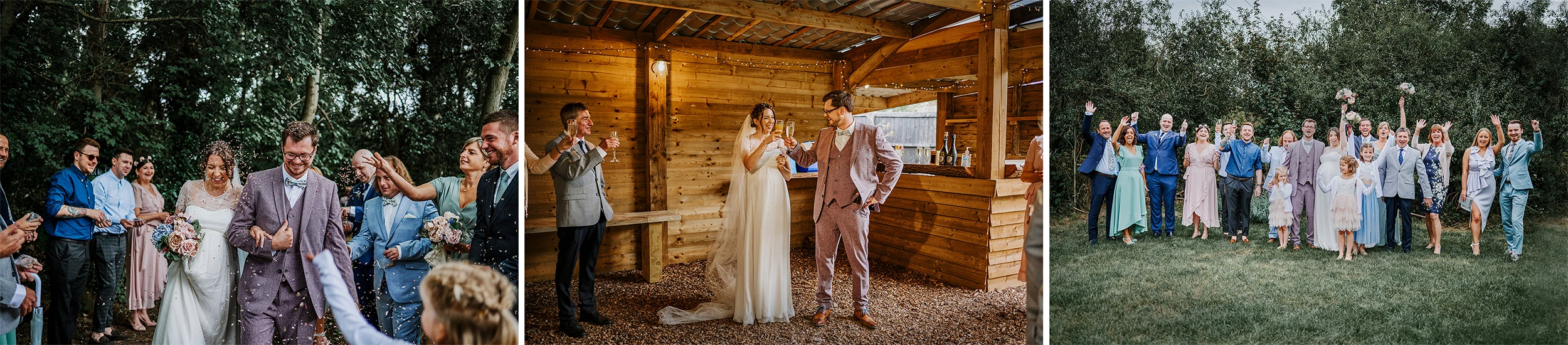 Micro woodland wedding photography at Upthorpe Woods, Suffolk, UK