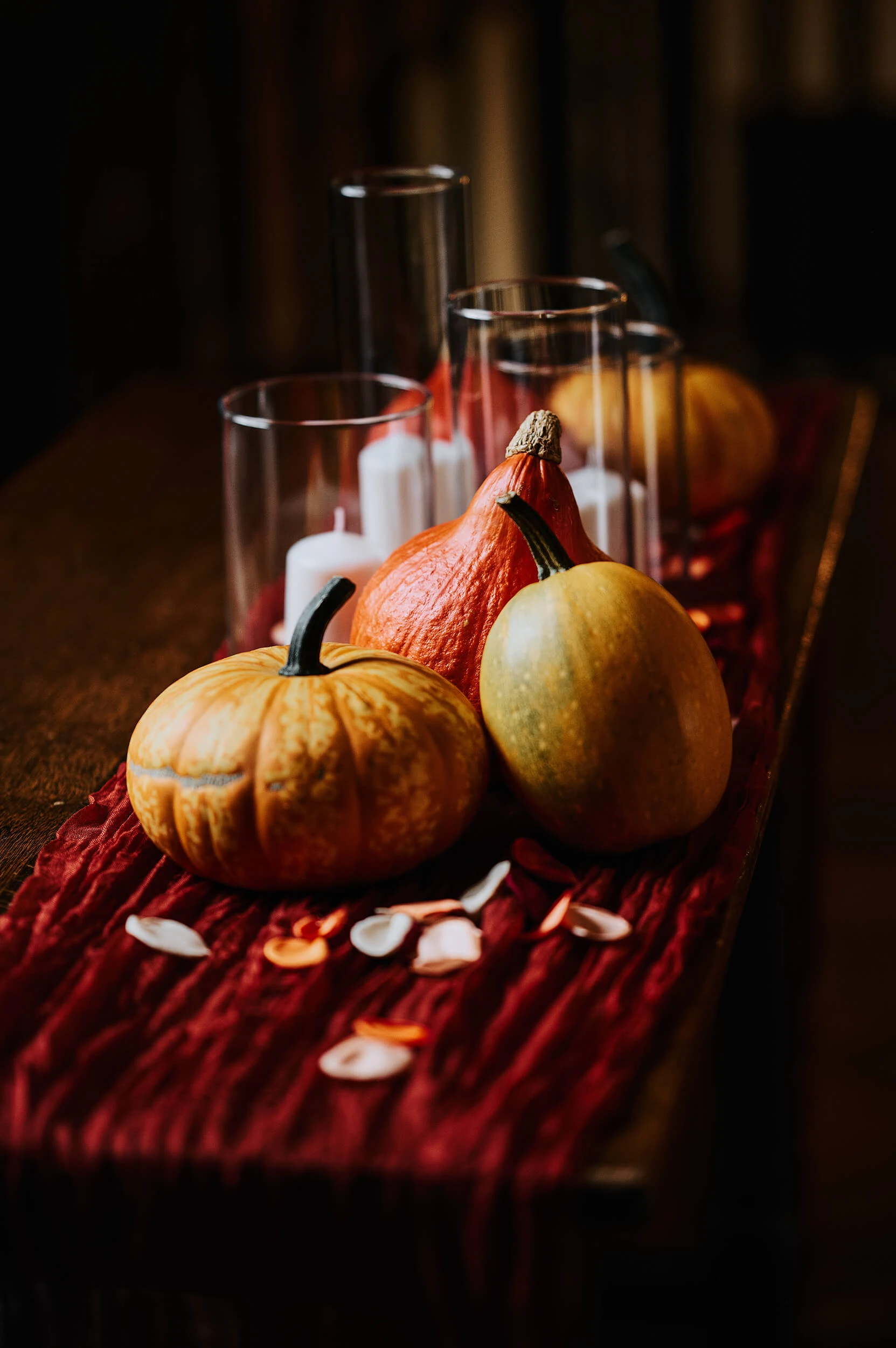 Creative wedding details styled by the bride at The White Hart, Great Yeldham