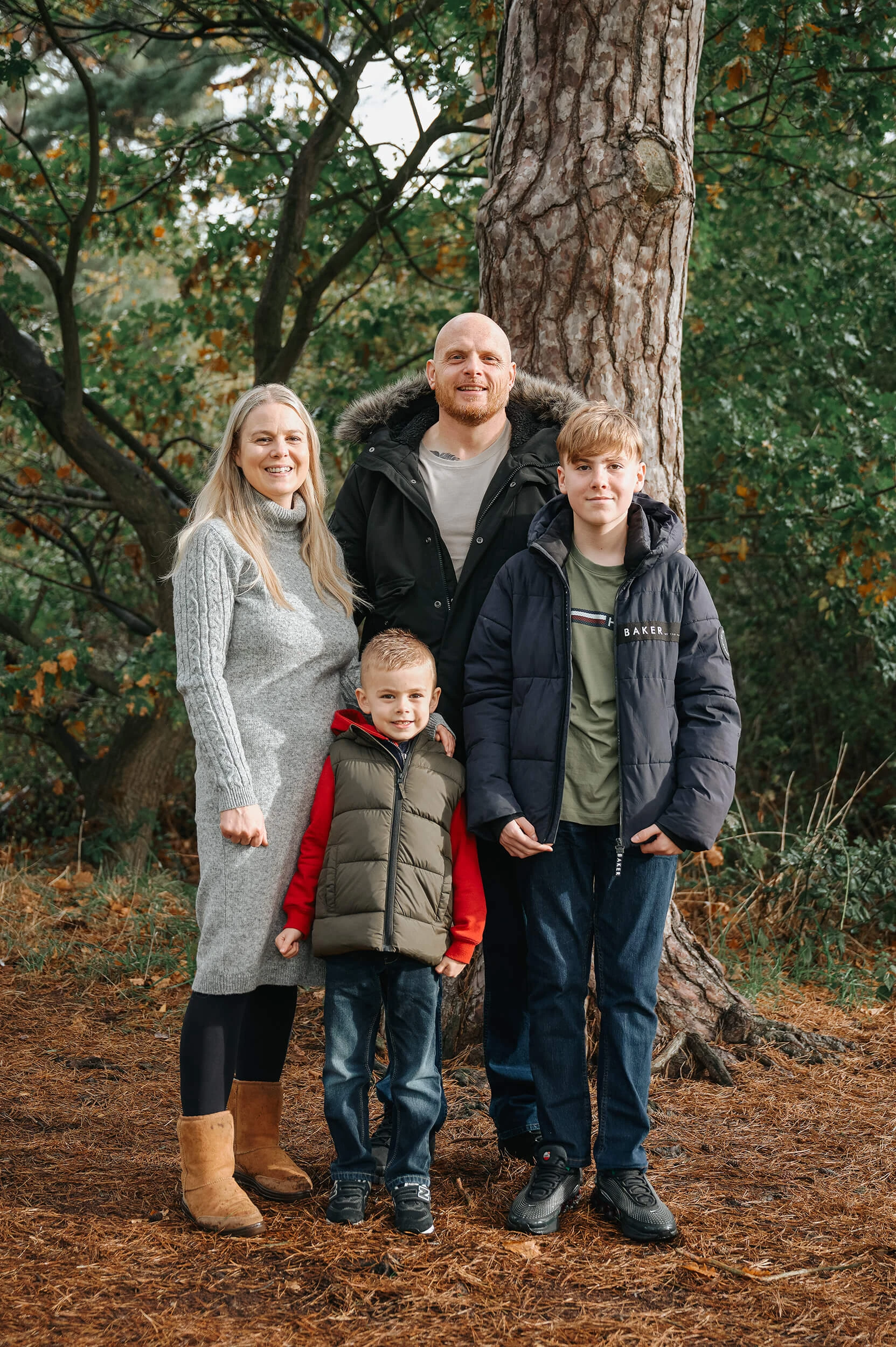 family photo shoot outdoors in surrey
