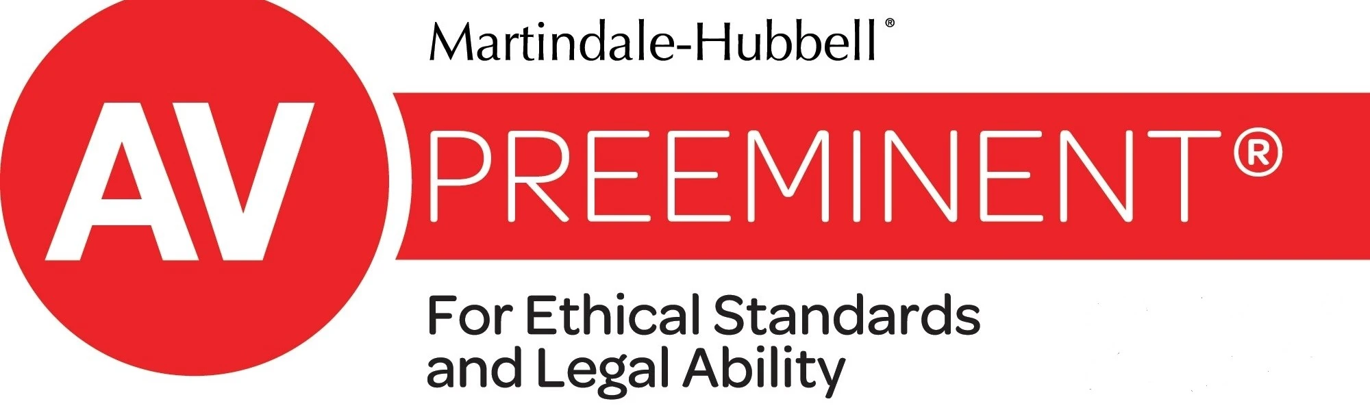 Logo for Preeminent Lawyer AV rated