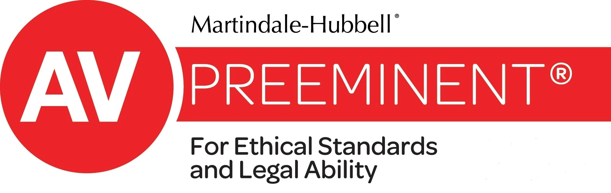 Logo for Martindale-Hubbell AV preeminent rating