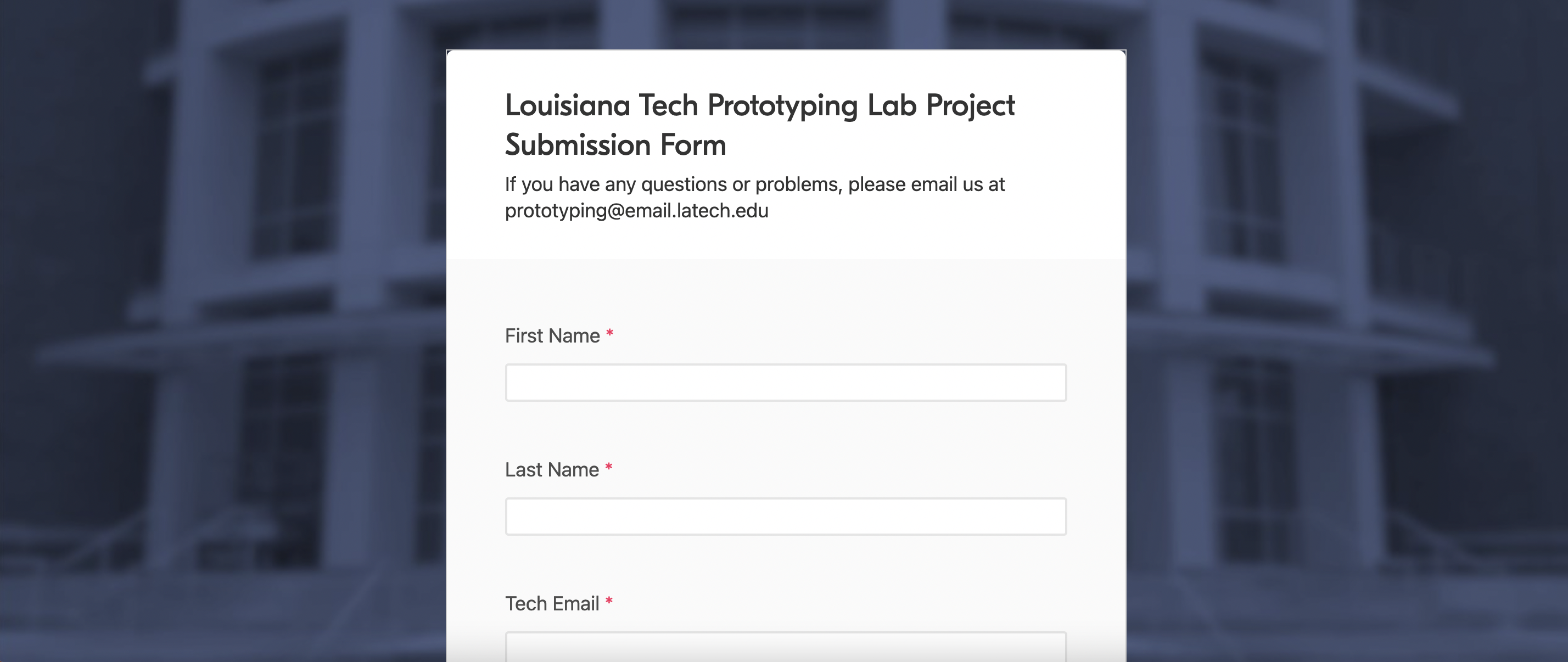 Project Submission Form