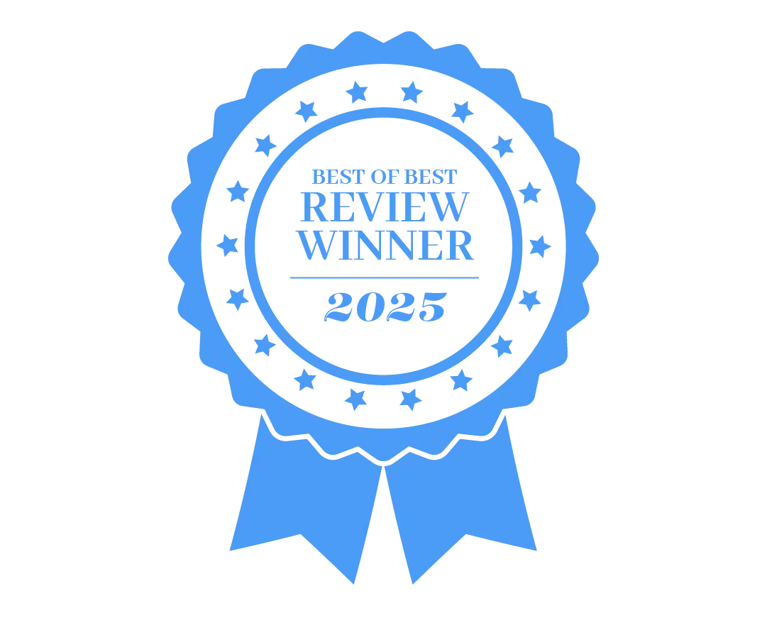 Blue 2025 “Best of Best Review Winner” badge awarded to Carla Jvr as Best Spiritual Leader.