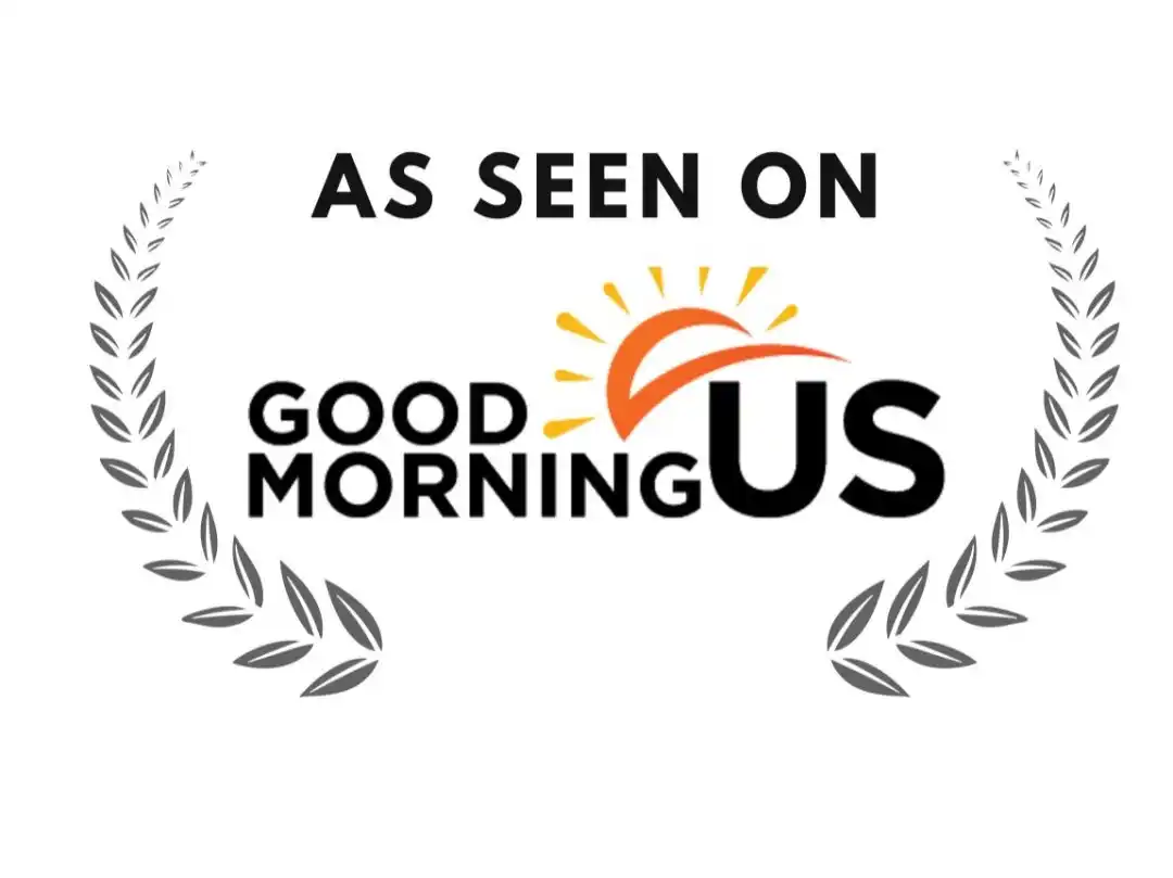 As Seen On Good Morning US badge for Carla Jvr’s spiritual retreat work.