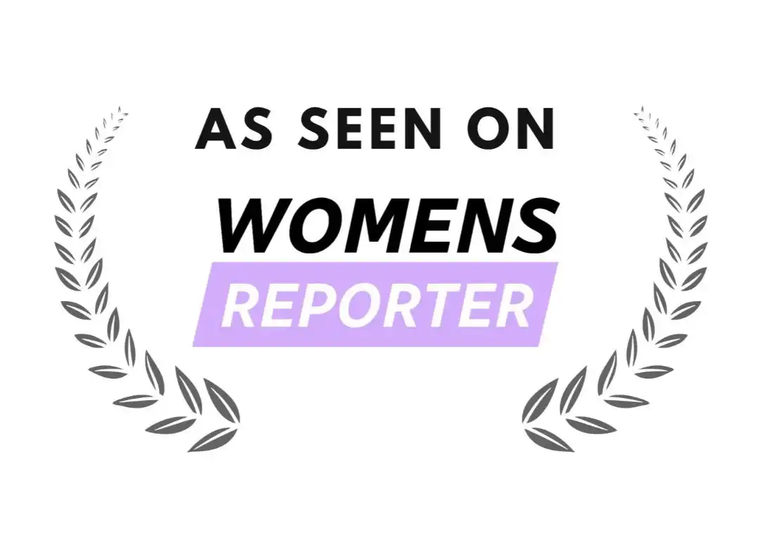 As Seen On Womens Reporter badge highlighting Carla's Bali spiritual retreat feature