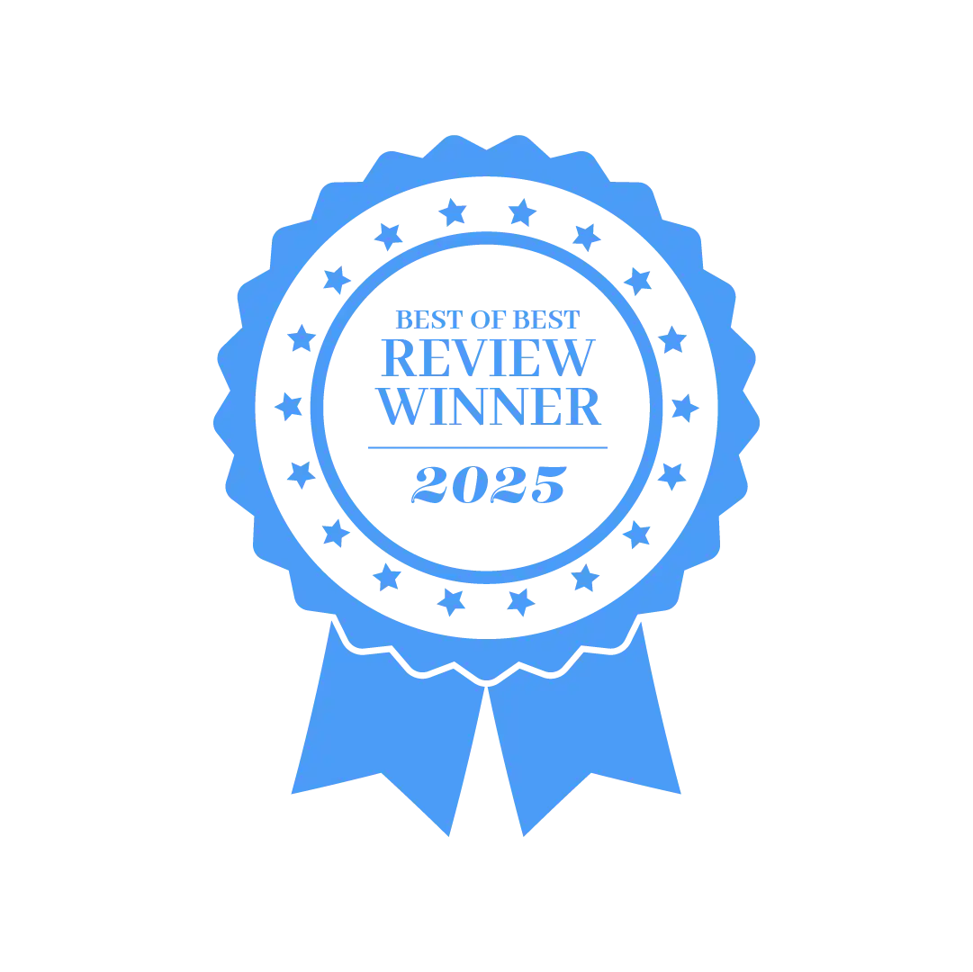 Blue 2025 “Best of Best Review Winner” badge awarded to Carla Jvr as Best Spiritual Leader.