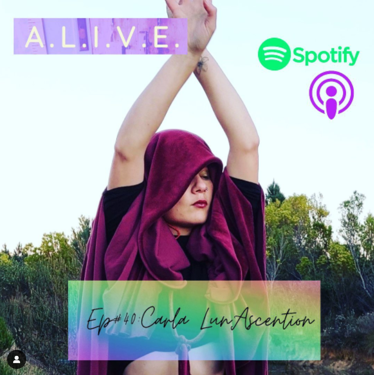 A.L.I.V.E Podcasat with Jessica Silverman Featuring Carla LunAscnetion Have you been intrigued by spirituality, and longed to dabble in the Divine...but for fear of being ostracized, you stayed silent?  Or feared the wild unknown that arises from a deeper connection to Spirit?  Do you have callings or feelings within you, but you don't know why or what is the deeper meaning behind these sensations within?  If so, this episode will be a breath of fresh air to know you are not alone, and will give you the courage to explore your own spiritual path in a way that feels aligned and resonant to your Soul - to come out of your own spiritual closet.  Carla @lunascention has a way with words that will spark infinite possibilities with her Psychic abilities to channel and guide energy with the help of her Blue Team, call them archangels, ascended masters, aliens...it depends on your belief system, but at the end of the day, she calls this "connecting with your Divine energy", your Higher self that is longing to be seen, held, and freed in a society that shames spirit or the concept of faith for being misunderstood.  Carla even gives us a personal reading + channeling from her guides on the episode of DEEP LOVE, heart connection, and past lives, the kind of alignment that "dreams are made of", where she encourages you to step into the LIFE that is whispered to you in thoughts, dreams, and seemingly random encounters!  Yet, nothing in life is random. This episode will show you why....