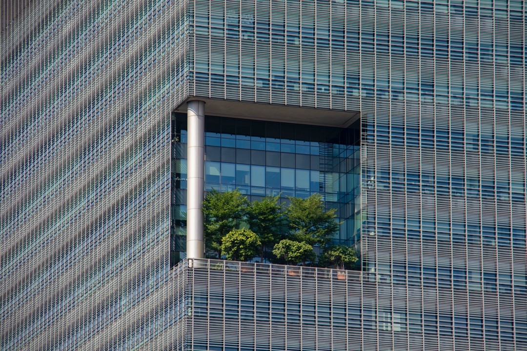 A garden on a skyscraper