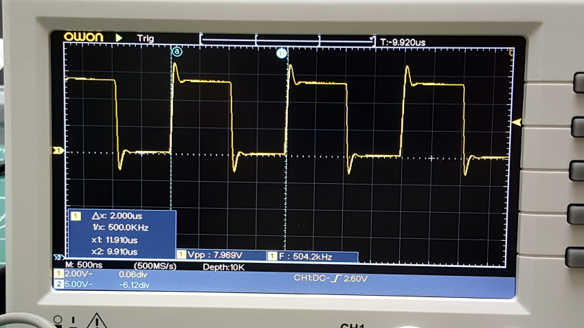 Scope trace of Blackstar Fly 3 Class-D power amplifier 189-flyhfoscwavesspeakerboard.jpg