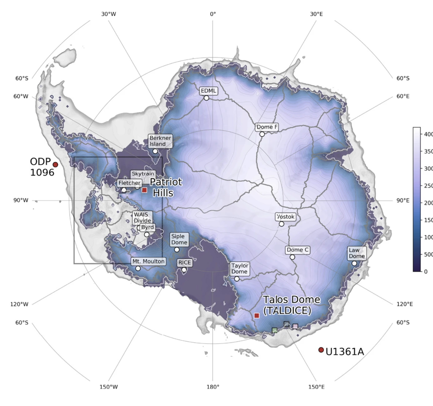 Retreat of the Antarctic Ice Sheet