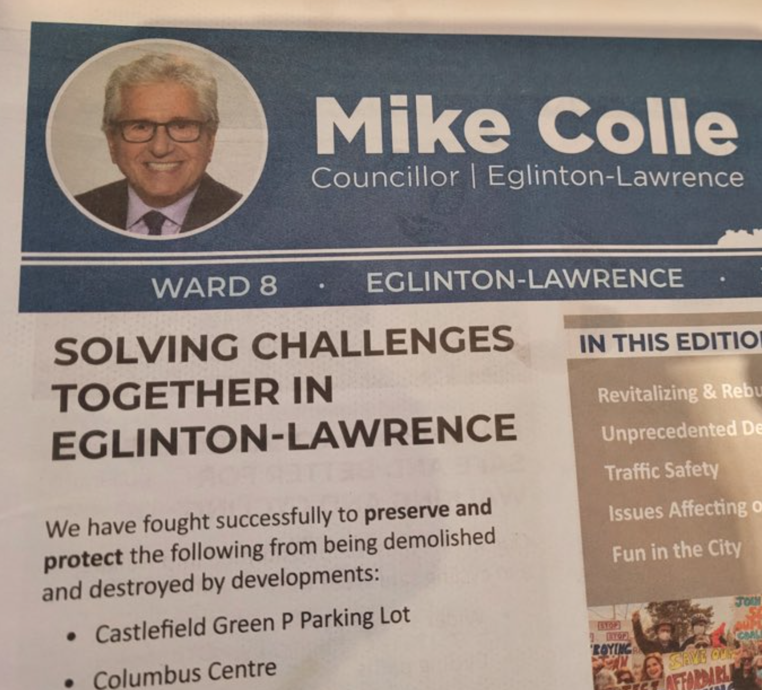 Councillor Mike Colle – City of Toronto