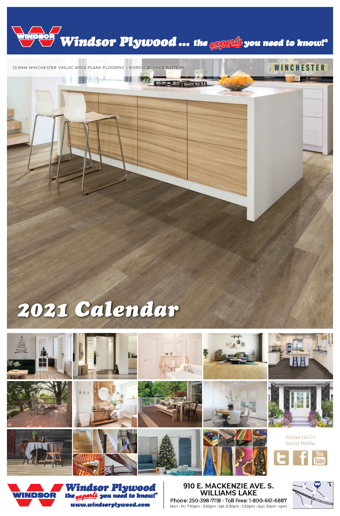 2021 Windsor Plywood Calendar front 2021 Windsor Plywood Calendar front