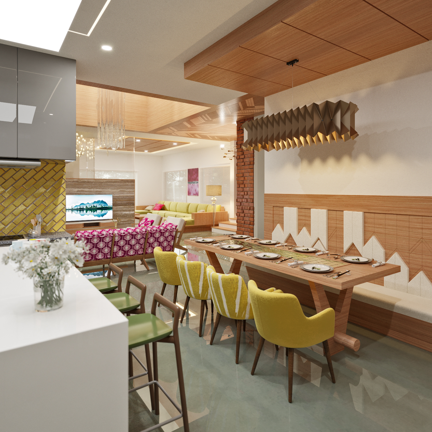 Modern dining space, interior design baroda, Vadodara Architect, Pomegranate designs, best designers Vadodara