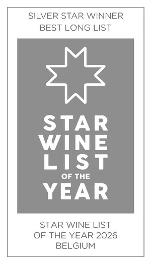 Star Wine List of the Year 2026 Belgium - Silver Star Winner Best Long List, Restaurant Marcel Antwerpen