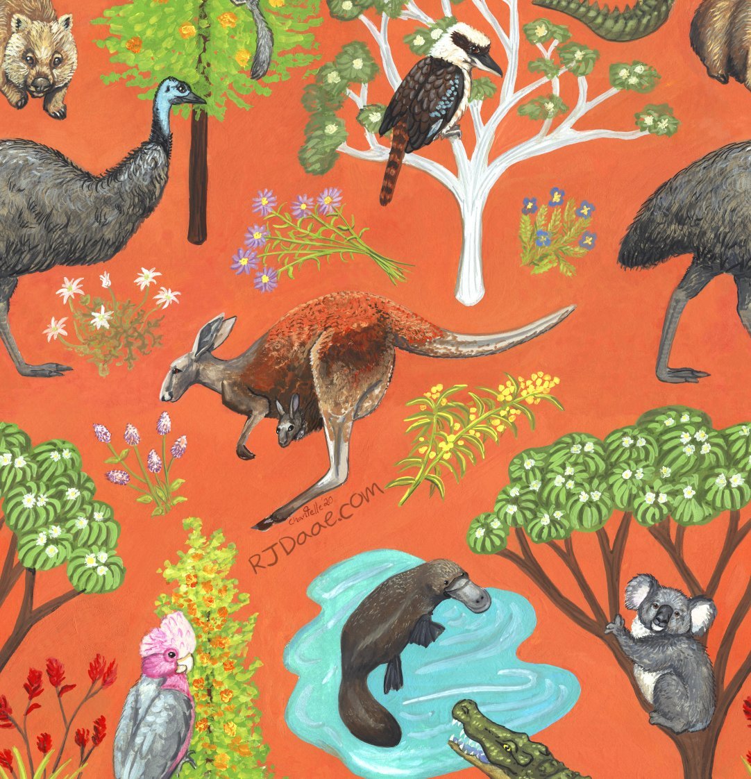 Flora and Fauna of Australia (Pattern)