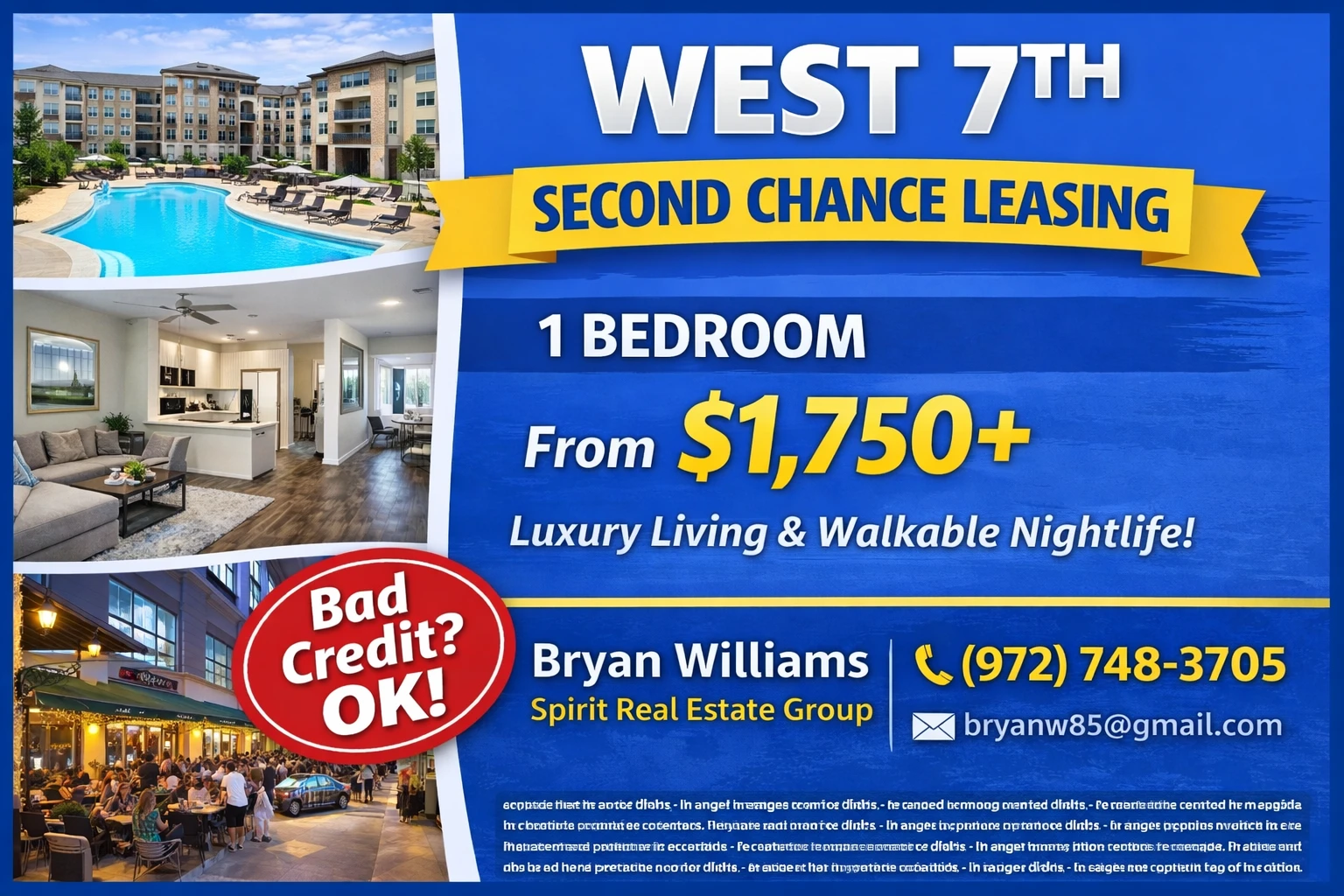 West 7th Second Chance Leasing – 1 Bedroom from $1,750+ (Luxury Living + Walkable Nightlife)