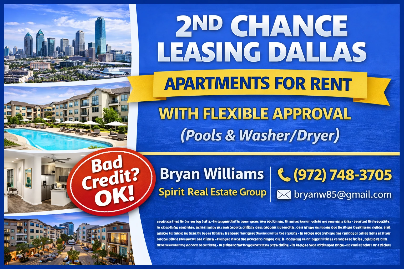 2nd Chance Leasing Dallas – Apartments for Rent with Flexible Approval (Pools + Washer/Dryer+ More)