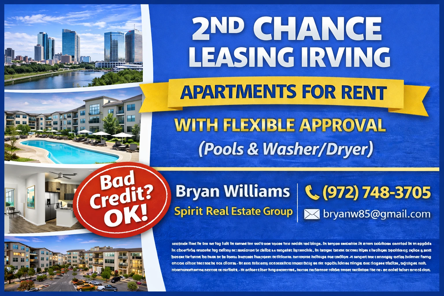 2nd Chance Leasing Irving – Apartments for Rent with Flexible Approval (Pools + Washer/Dryer)
