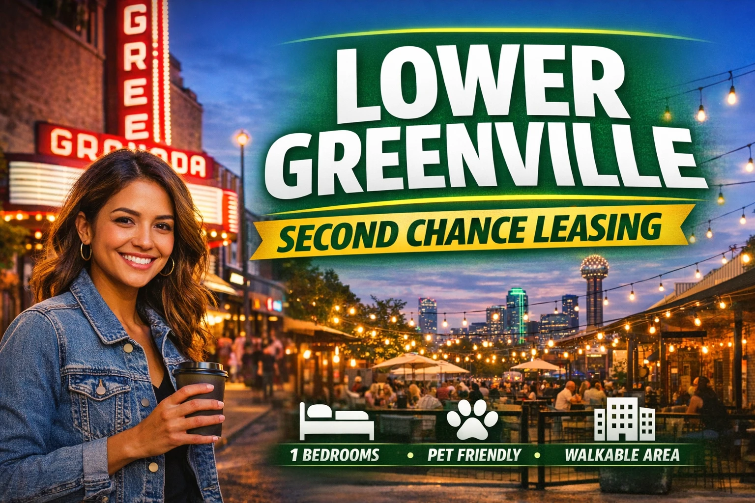 ⭐ Second Chance Leasing Lower Greenville | 1 Bedroom Starting at $1,450 • Walkable • Modern Interiors
