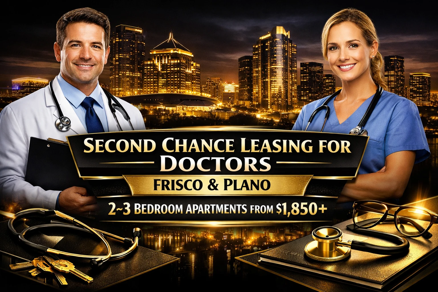 🩺 Second Chance Leasing for Doctors | Frisco & Plano | 2–3 Bedroom Apartments Starting at $1,850+