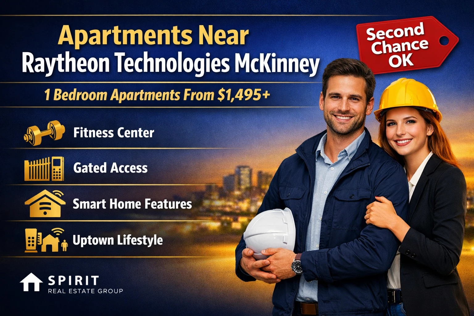 APARTMENTS NEAR RAYTHEON TECHNOLOGIES MCKINNEY | FITNESS CENTER + GATED ACCESS | 1 BEDROOM APARTMENTS FROM $1,495+