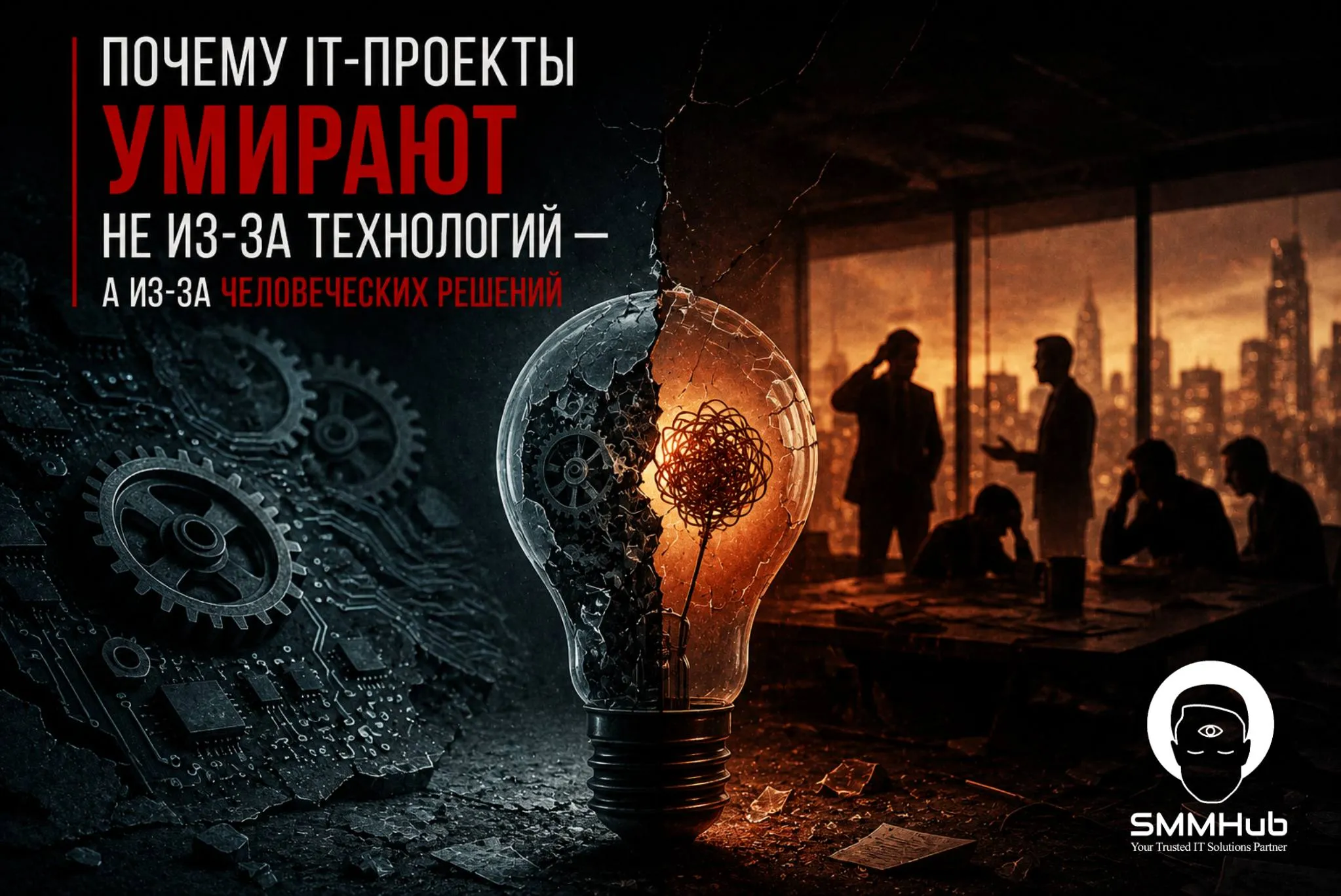 Почему IT-проекты умирают не из-за технологий — а из-за человеческих решений Правда, которую индустрия редко признаёт открыто