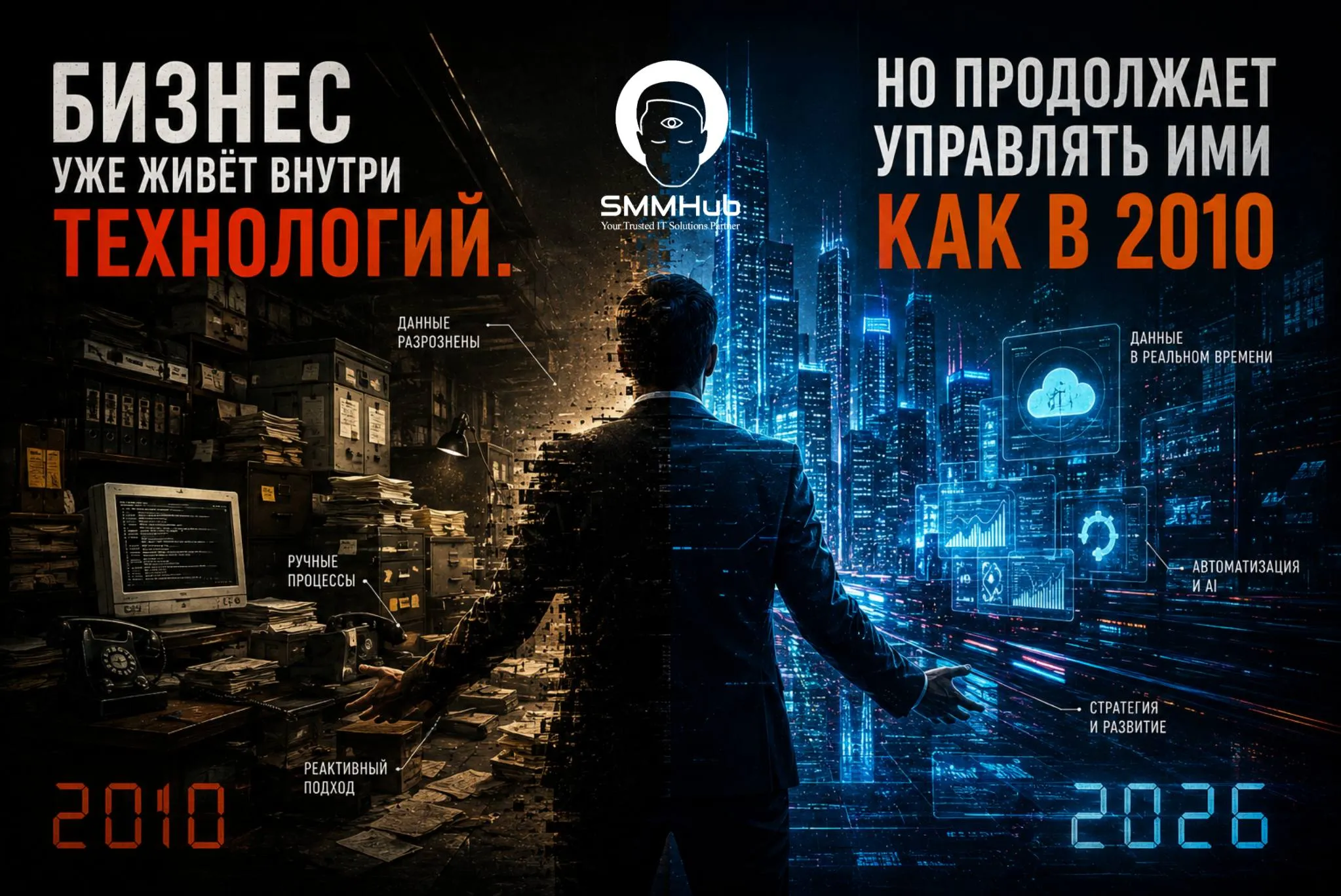 Бизнес уже живёт внутри технологий. Но продолжает управлять ими как в 2010 Главный конфликт современного бизнеса, о котором почти никто не говорит