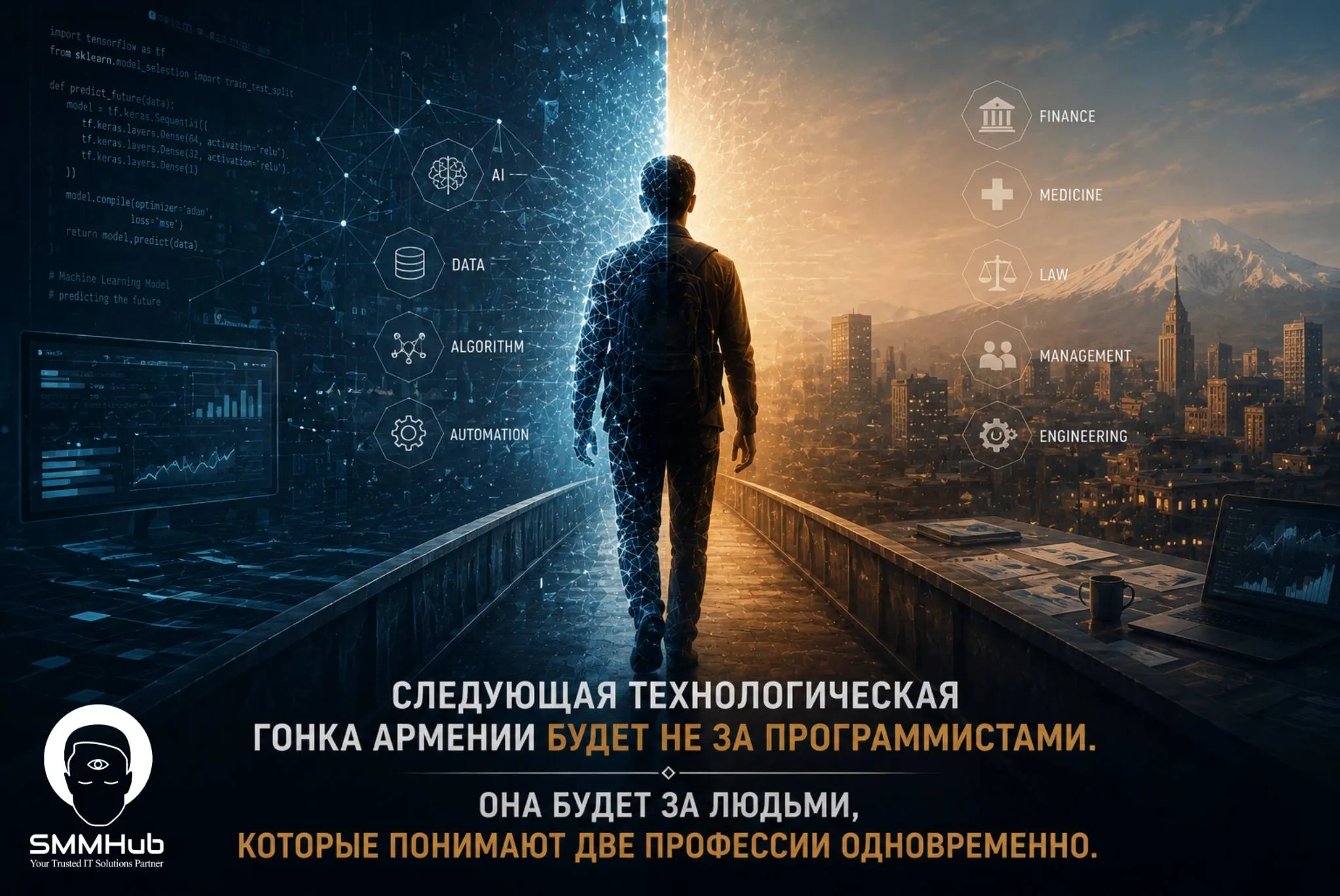Следующая технологическая гонка Армении будет не за программистами. Она будет за людьми, которые понимают две профессии одновременно.