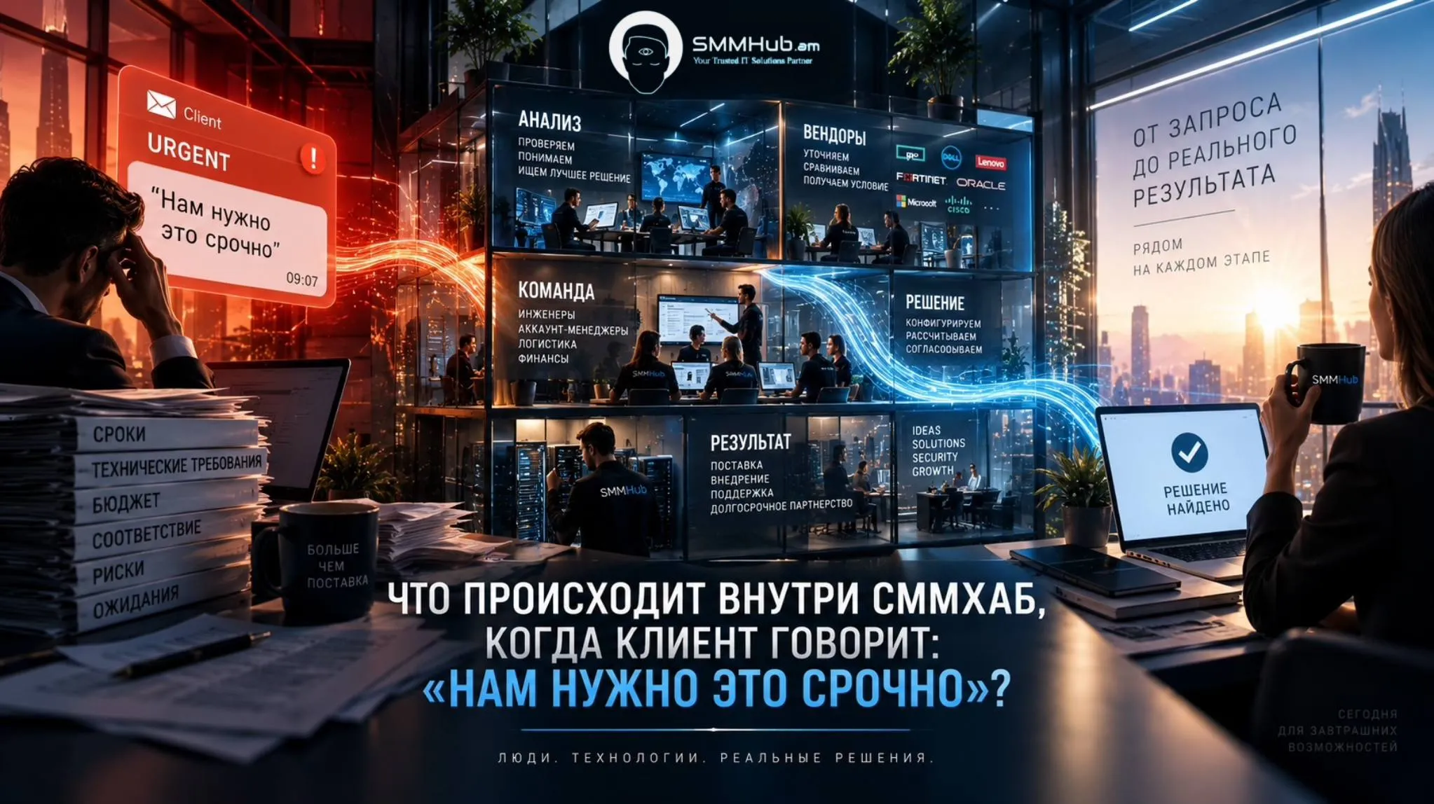 Что происходит внутри СММХаб, когда клиент говорит: «Нам нужно это срочно» 