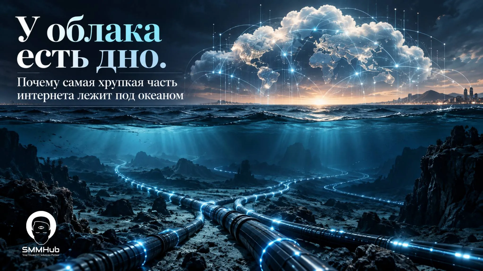 У облака есть дно. Почему самая хрупкая часть интернета лежит под океаном