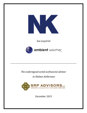 SRP Advisors, LLC Represents Nielsen-Kellerman in the Acquisition of Ambient Weather, LLC