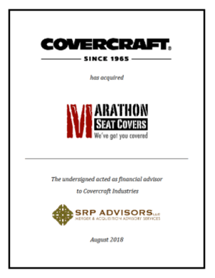 SRP Advisors, LLC Represents Covercraft Industries in the Acquisition of Marathon Seat Covers