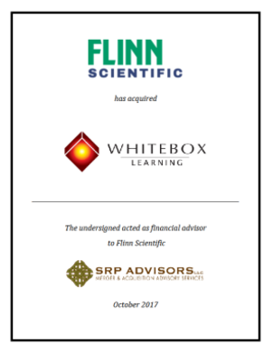 SRP Advisors, LLC Represents Flinn Scientific in the Acquisition of Whitebox Learning 