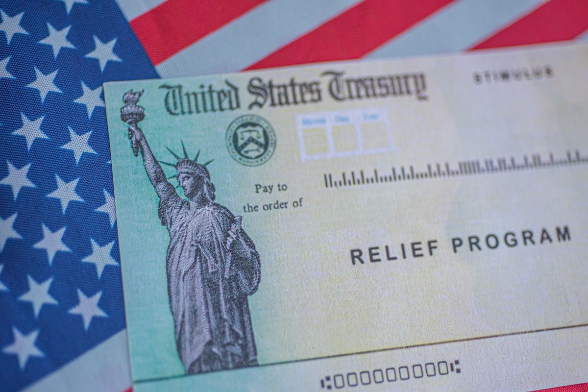US Treasury Relief Program Check