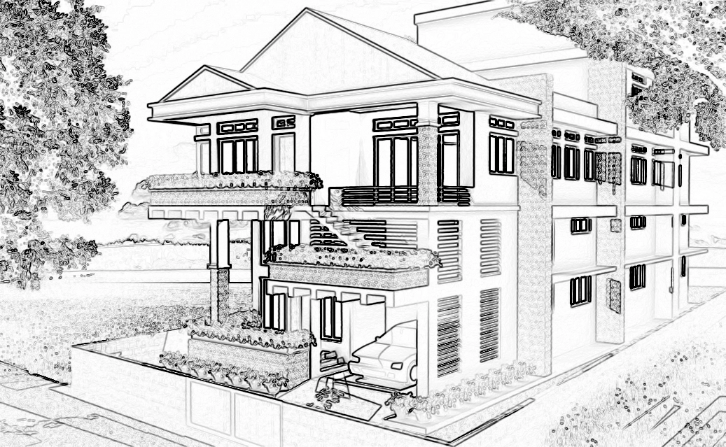 single family home with rental units design by studio 89 architect in guwahati assam
