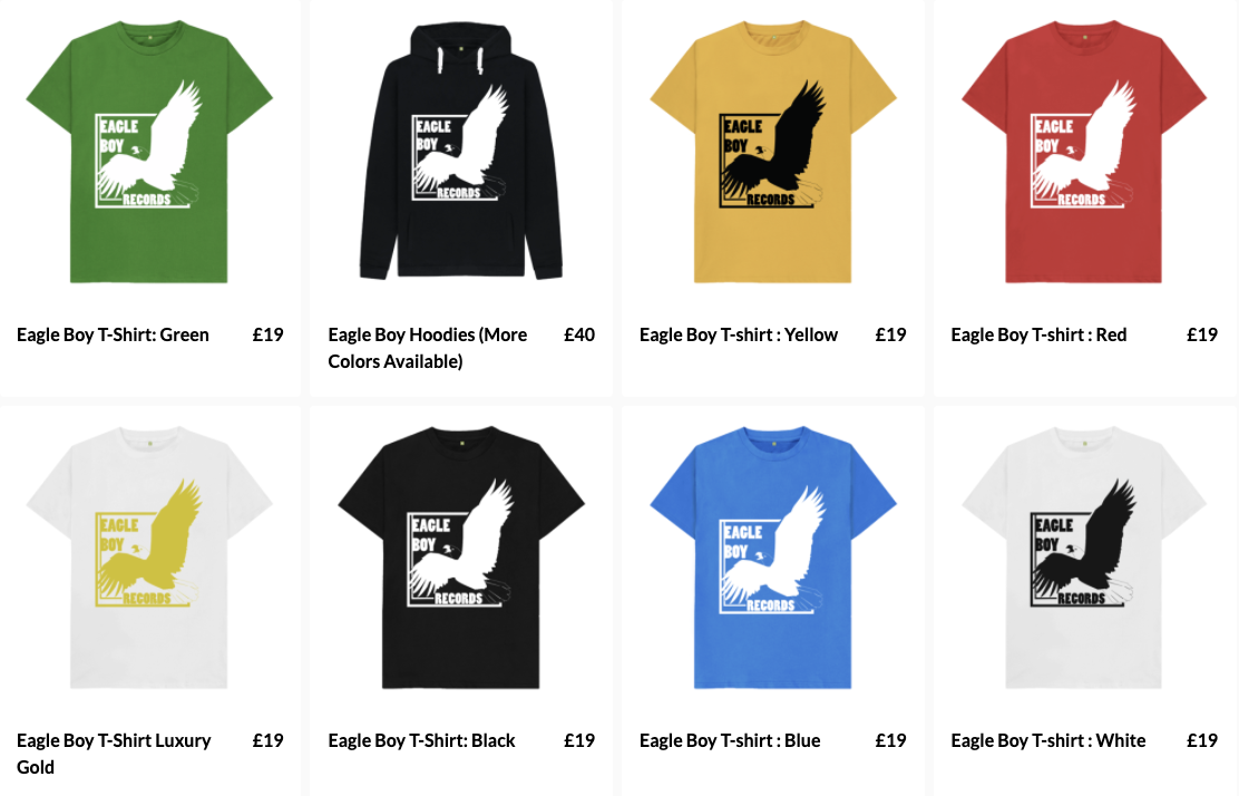 gallery of Eagle Boy Records Merchandise