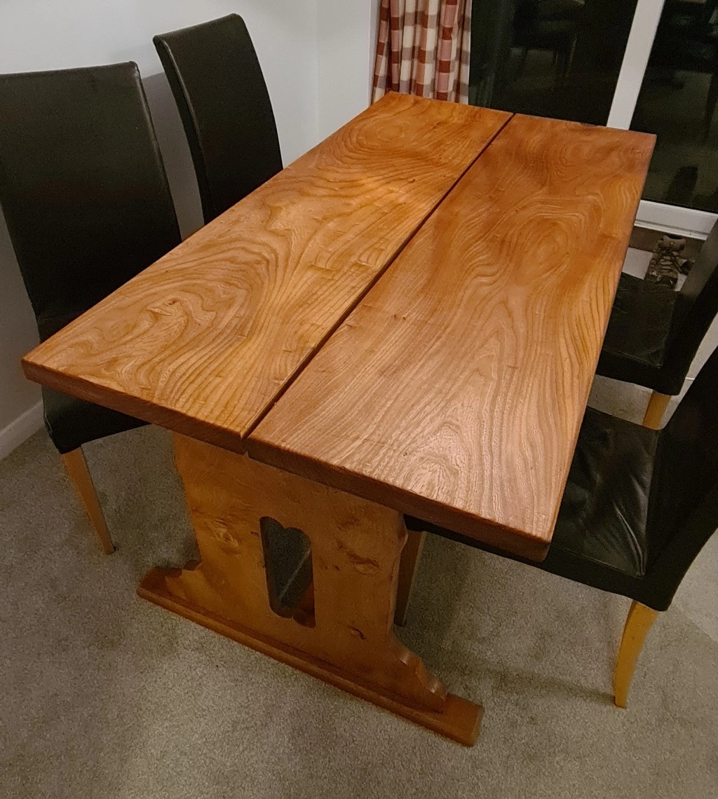 Large elm dining table