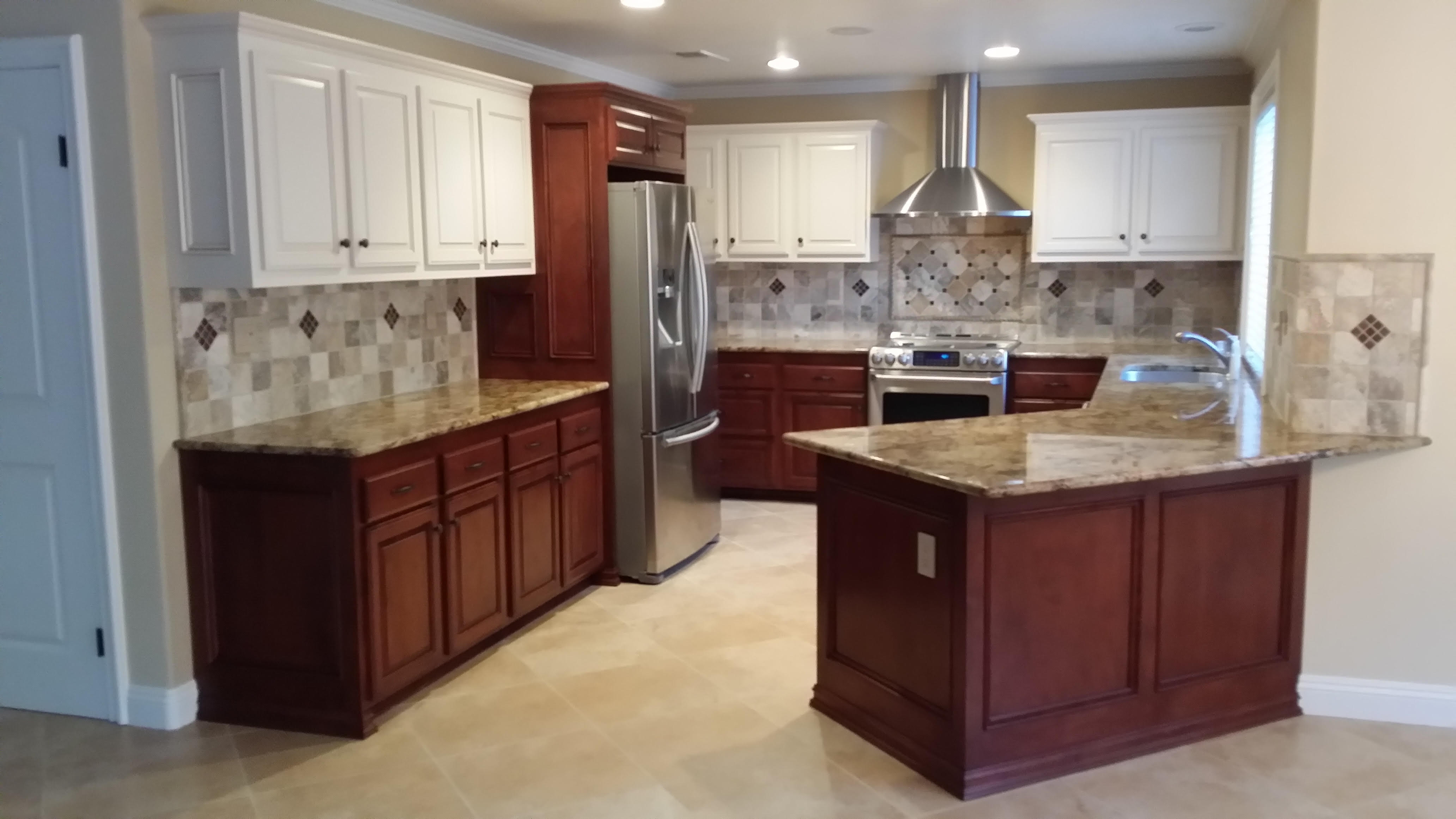 Newly refaced like new, elegant kitchen cabinets