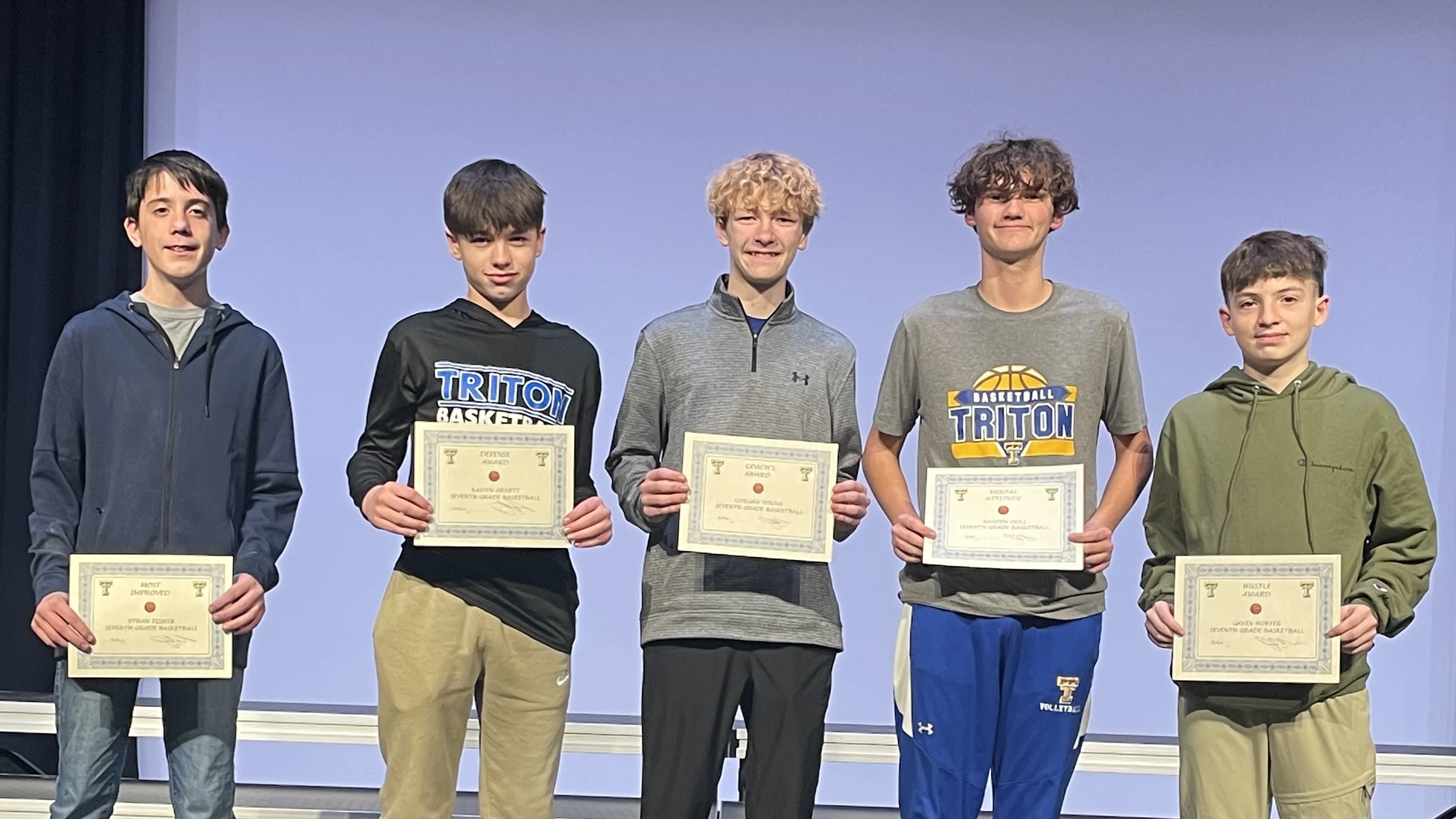 Junior High Boys Basketball & Cheer Awards 2024-25