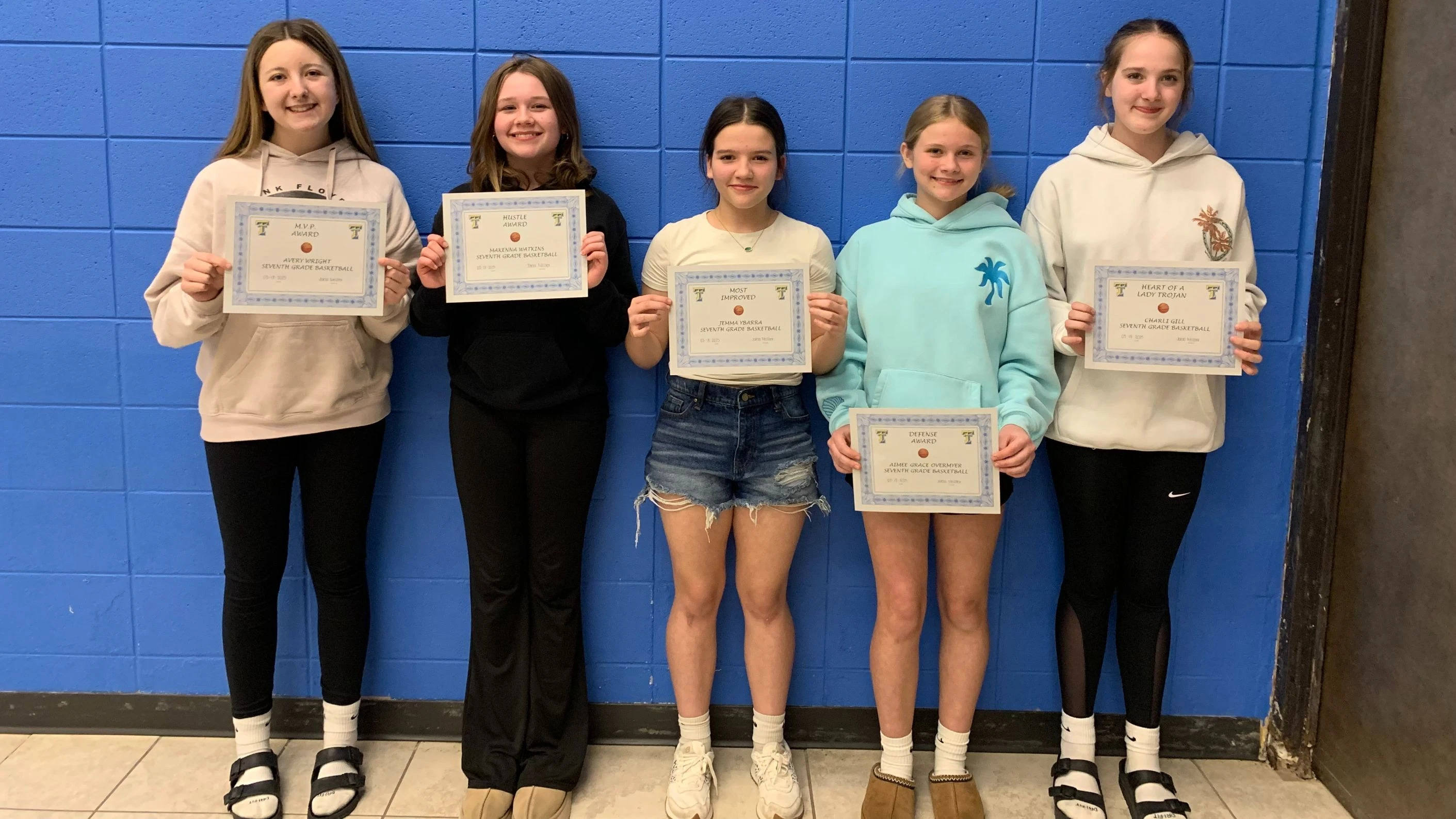 JH Girls Basketball & Boys Wrestling Awards 2024-25