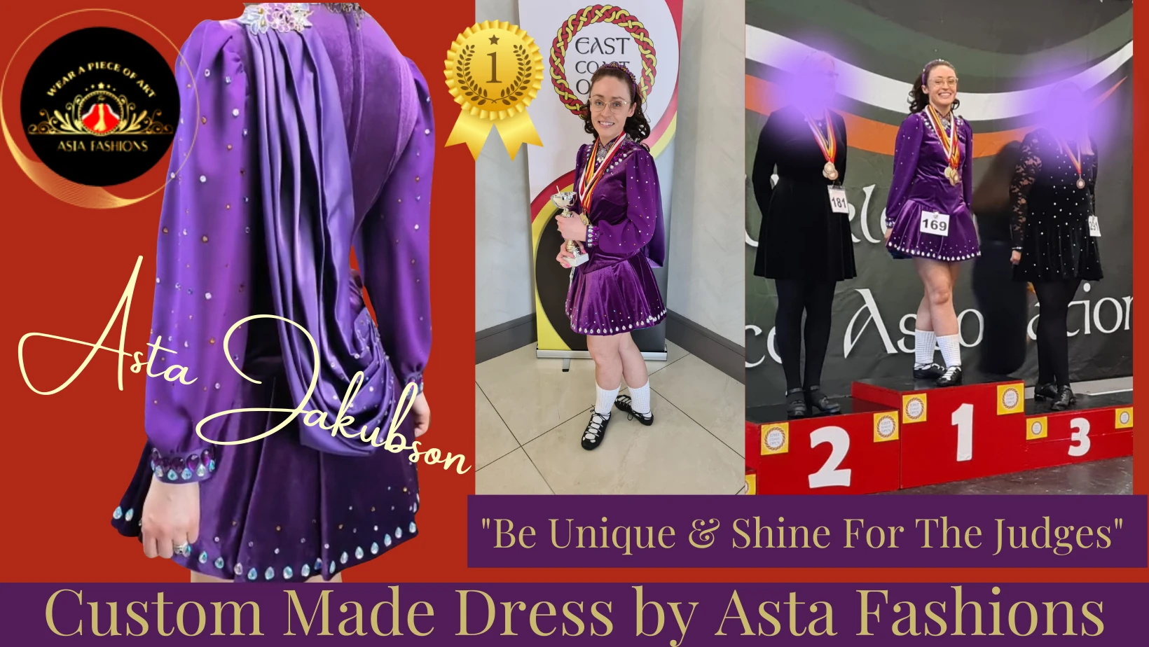 "Shine for the Judges wearing a Custom Made Asta Fashions Dress"