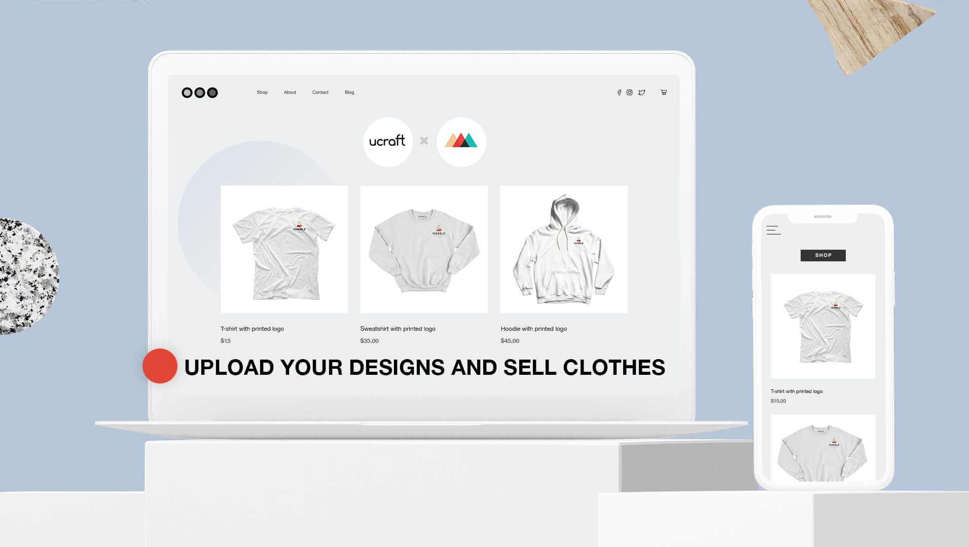 Printful-Ucarft sell clothes