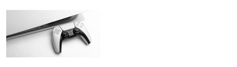 Playstation 5 with a variety of games for down-time