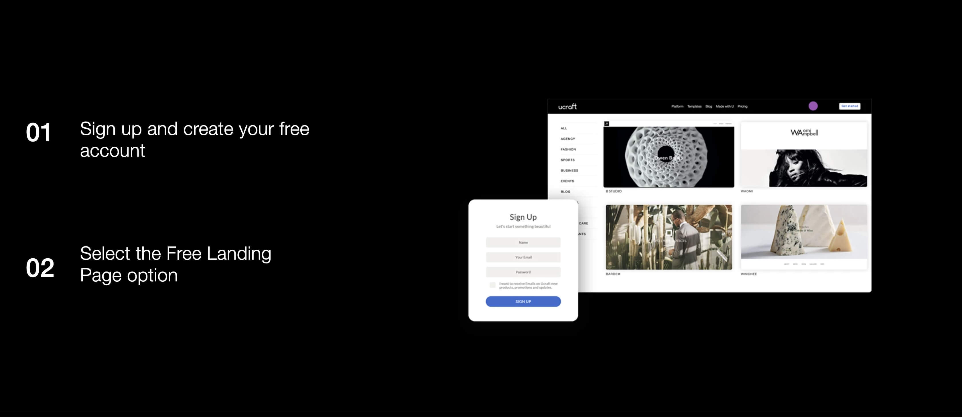 Free Landing Page Creator Ucraft